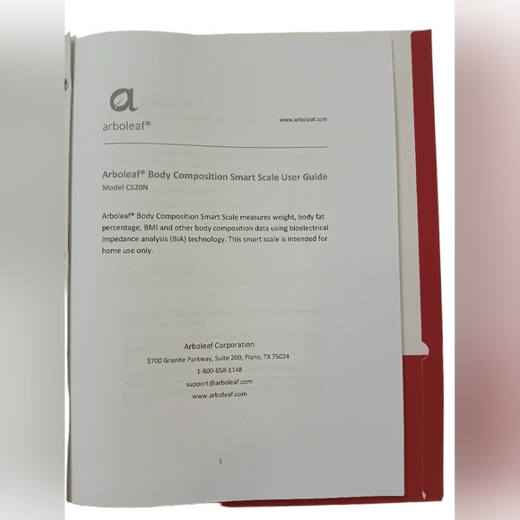 Arboleaf Smart Body Scale with Red Folder - Picture 2 of 2